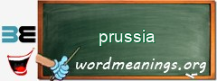 WordMeaning blackboard for prussia